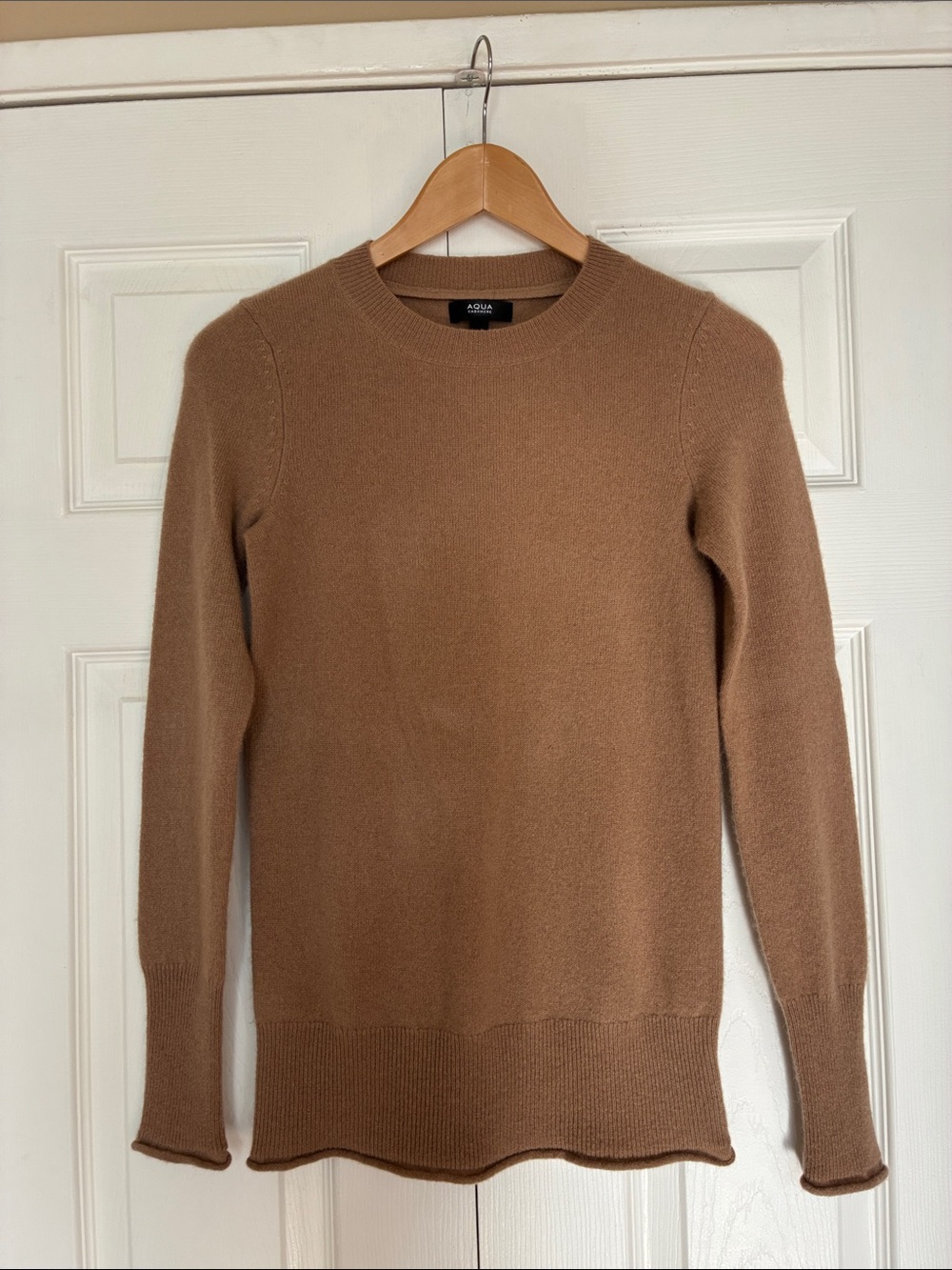 Aqua Cashmere Sweater 100% Cashmere Crewneck Pullover